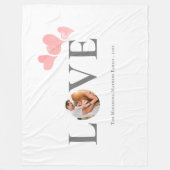 Moderne Love Waterverf Hearts Valentijnsdag Foto Fleece Deken (Voorkant)