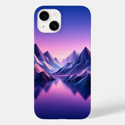 Moderne Low Poly Berg Telefoonhoes - Geometrisch Case-Mate iPhone Case (Achterkant)
