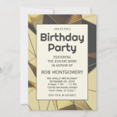 Moderne Low-Poly Geometrische Party Uitnodiging (Voorkant)