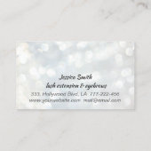 Moderne loyaliteitskaart bokeh wimpers & wenkbrauw klantenkaartje (Achterkant)