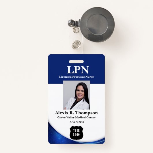 Moderne LPN Badge (Voorkant met intrekbare)