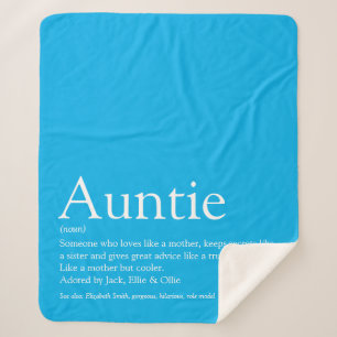 Moderne lucht blauwe pret koele tante tante defini sherpa deken