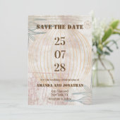 Moderne luchtballonbruiloft Save the Date Kaart (Staand voorkant)