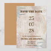 Moderne luchtballonbruiloft Save the Date Kaart (Voorkant / Achterkant)