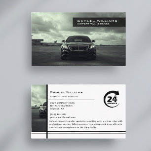 Moderne luchthaven taxi service professionele chau visitekaartje