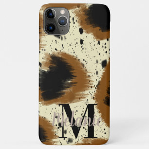 Moderne Luipaard Abstract Spat Kunst iPhone 11 Pro Max Hoesje
