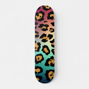 Moderne luipaard afdrukken skateboard