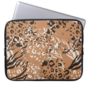 Moderne luipaard. Patroon. Achtergrond. Wilde natu Laptop Sleeve