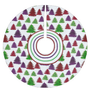 Moderne luipaardprint kleurrijke kerstbomen kerstboom rok