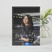 Moderne lunatique Invitation de graduation photo (Debout devant)