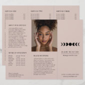 Moderne Lune Mauve Phases Élégante Brochure Tri-fo (Devant / Derrière)