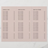 Moderne Lune Mauve Phases Élégante Brochure Tri-fo (Dos)