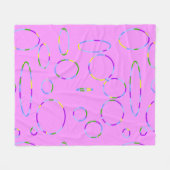 Moderne lussen Roze Magenta Fleece Deken (Voorkant (Horizontaal))
