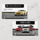 Moderne luxe autohuur | Minimalistisch Visitekaartje (Voorkant / Achterkant)