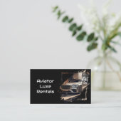 Moderne luxe autoverhuur zwart-wit QR-code Visitekaartje (Staand voorkant)