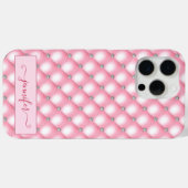 Moderne Luxe Blush Roze Glitter Diamant Chique Gla Case-Mate iPhone Case (Achterkant (horizontaal))