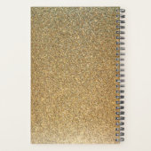 Moderne luxe chic glitter Gold gepersonaliseerd Planner (Achterkant)