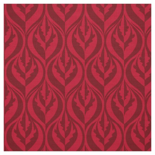 Moderne luxe donkerrode bladstof stof (Swatch)