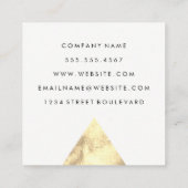 Moderne Luxe Driehoek Vierkante Visitekaartje (Achterkant)