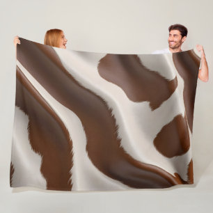 Moderne Luxe Elegante Nep-Runderleer Collectie Fleece Deken