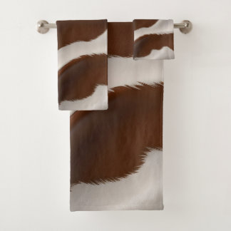 Moderne Luxe Elegante Nep Rundveeer Leer Collectie Bad Handdoek