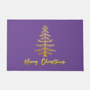 Moderne luxe glazen metallische Kerstmis modern pa Deurmat