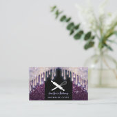 Moderne luxe glitterspalk whiskybakkerij visitekaartje (Staand voorkant)