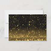 Moderne luxe goud zwart glitters  bedankkaart (Achterkant)