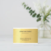 Moderne luxe goudeffectluxe visitekaartje (Staand voorkant)