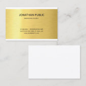 Moderne luxe goudeffectluxe visitekaartje (Voorkant / Achterkant)