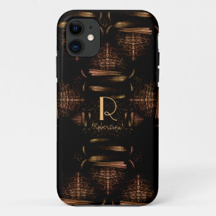 Moderne luxe goudmonogram voor elegant iPhone 11 hoesje