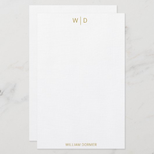 Moderne luxe goudverhalen briefpapier (Voorkant / Achterkant)