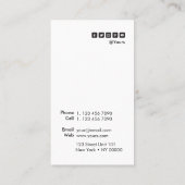 Moderne Luxe hartvorm Verticaal Visitekaartje (Achterkant)