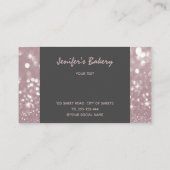 Moderne luxe lekkere cakkerkoekjes visitekaartje (Achterkant)