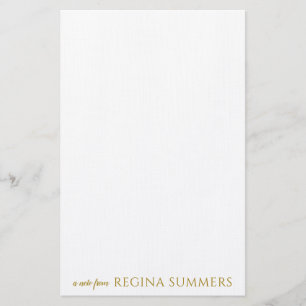 Moderne luxe luxe gouden gepersonaliseerde artikel briefpapier