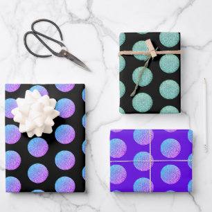 Moderne luxe sprankel paarse glitter stippen inpakpapier vel
