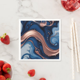 Moderne Luxe Vloeibaar Metaal Abstract Servet