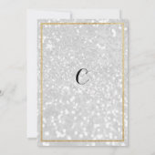 Moderne luxe witgouden glitter Pensioenfeest Kaart (Achterkant)