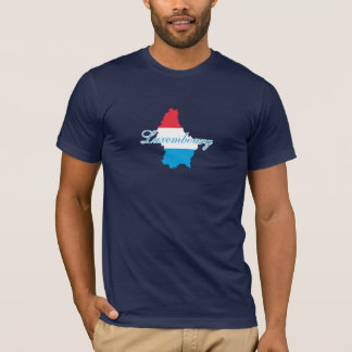 Moderne Luxemburgse Vlag Kaart Souvenir T-shirt