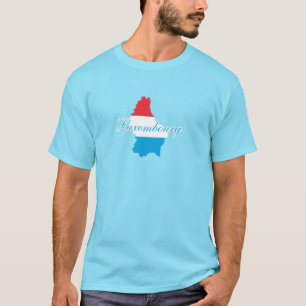 Moderne Luxemburgse Vlag Kaart Souvenir T-shirt