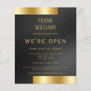 Moderne Luxury Black en Gold Corporate Minimalist Flyer