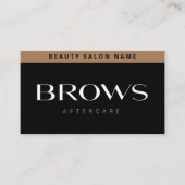 Moderne Luxury Brows Aftercare PMU Brow Instructio Visitekaartje (Voorkant)