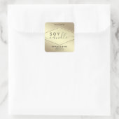 Moderne Luxury goudscriptzool Vierkante Sticker (Tas)