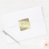 Moderne Luxury goudscriptzool Vierkante Sticker (Envelop)