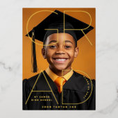 Moderne lycée GRAD photo Gold Faire-part (Recto)