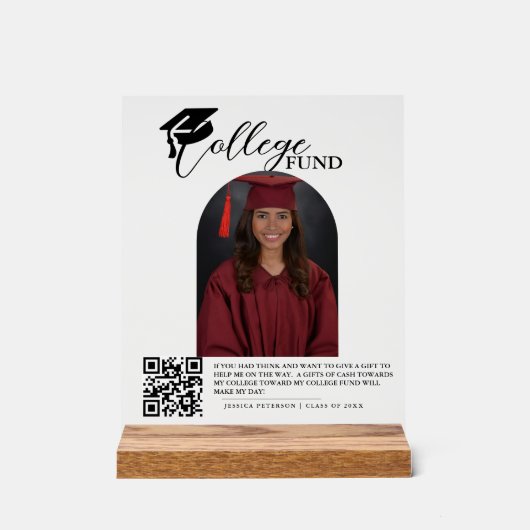 Moderne Lycée Graduation Fonds Colleg code QR (Recto)
