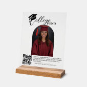 Moderne Lycée Graduation Fonds Colleg code QR (Angle)