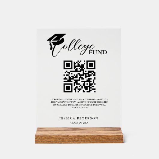 Moderne Lycée Graduation Fonds Colleg code QR (Recto)