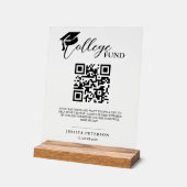 Moderne Lycée Graduation Fonds Colleg code QR (Angle)