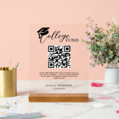 Moderne Lycée Graduation Fonds Colleg code QR (Mariage)